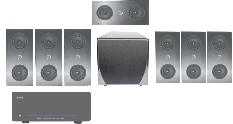 high end wall Speakers for hoem cinema- 6.5 inch on-wall and in-wall speaker for home theater system 