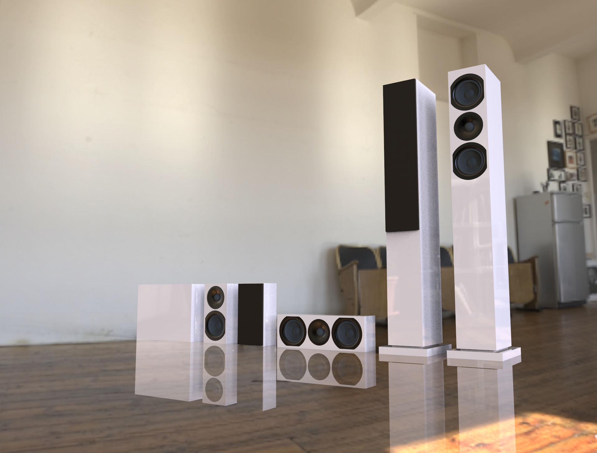 HIFI speakers-high gloss paint speakers